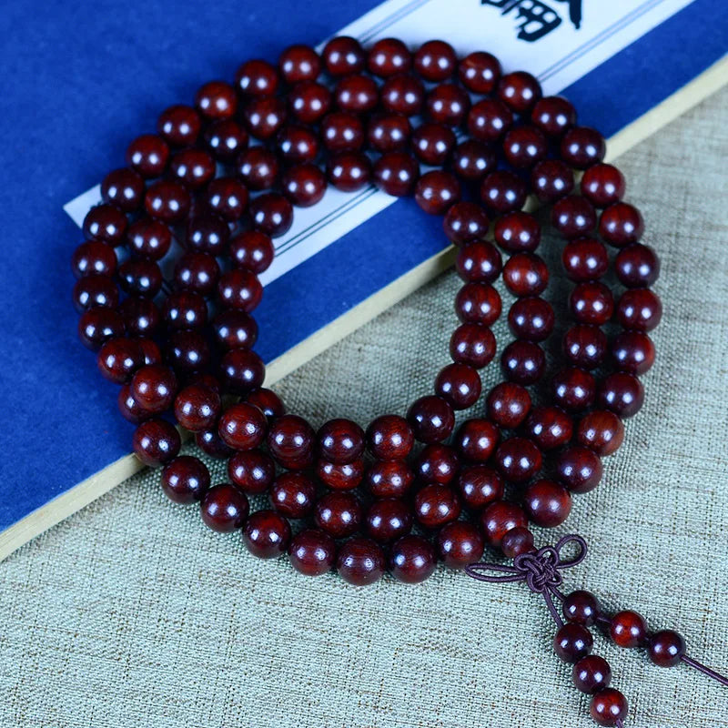 Jifangyuan Gaomi Old Materials Pterocarpus Santalinus Red Sandalwood Rosewood Beads Men Ladies Bracelet Rosary Bracele
