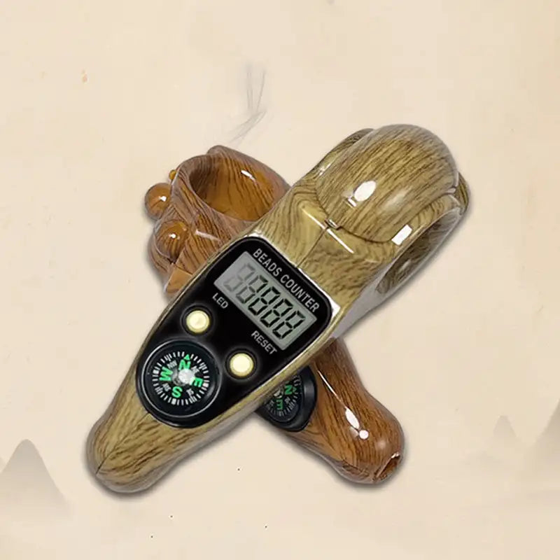 Decompression Handheld Rolling Beads Ring LED Electronic Counter LCD Electric Digital Display Hand Held Compass Counter Tools