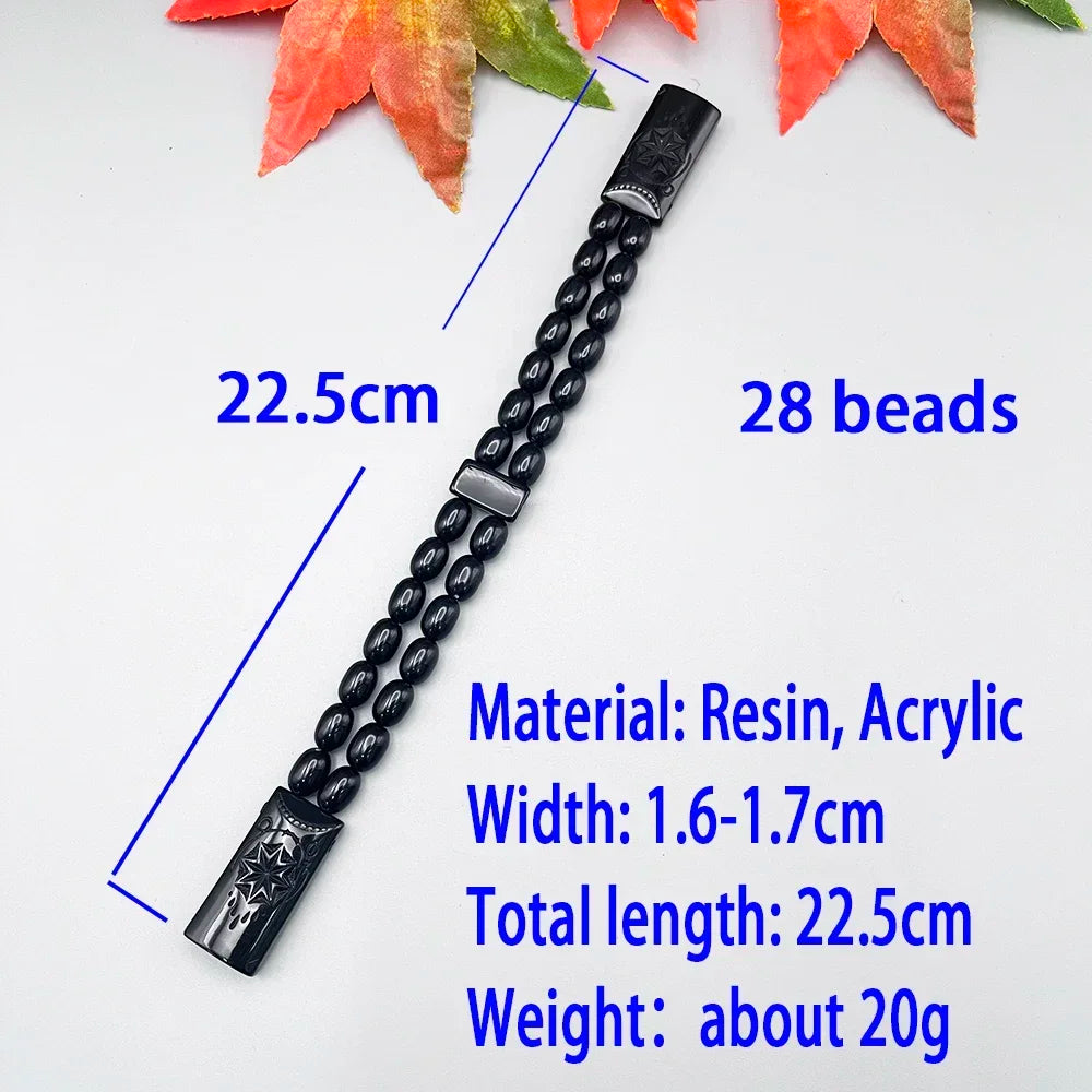 NJ99 NEW Rosary Men Acrylic 3D Resin Octagonal Hand Meditation Fingertips To Relieve Pressure Sta Flame Can Flip Prayer Ornament