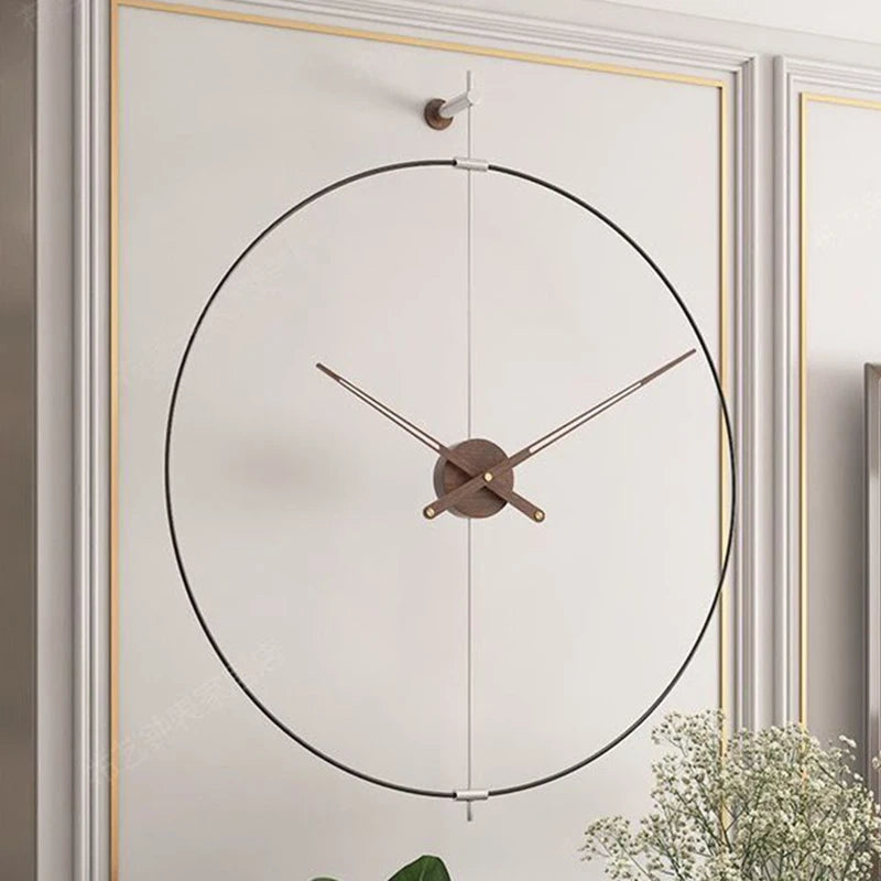 Spanish Large Wall Clock Nordic Modern Wall Clocks Luxury Living Room Minimalism Decoration Clock Bedroom Movement Silent Clocks