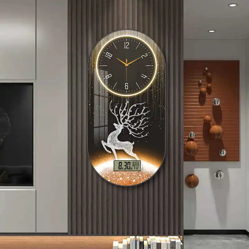 Nordic luxury Wall Clock Living Room Household Fashion Restaurant Decorative Painting Creative Wall Hanging Silent Clock