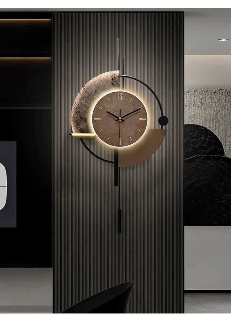 Being an artist of life, modern minimalist voice controlled luminous wall clock