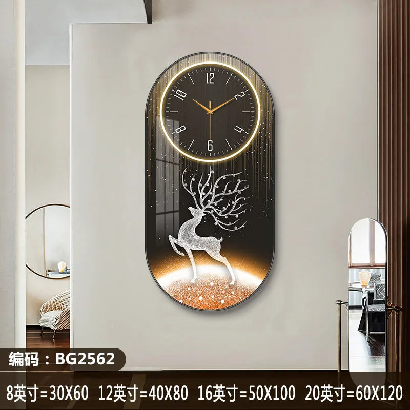 Modern luxury wall clock living room household fashion restaurant decorative painting creative wall hanging silent clock