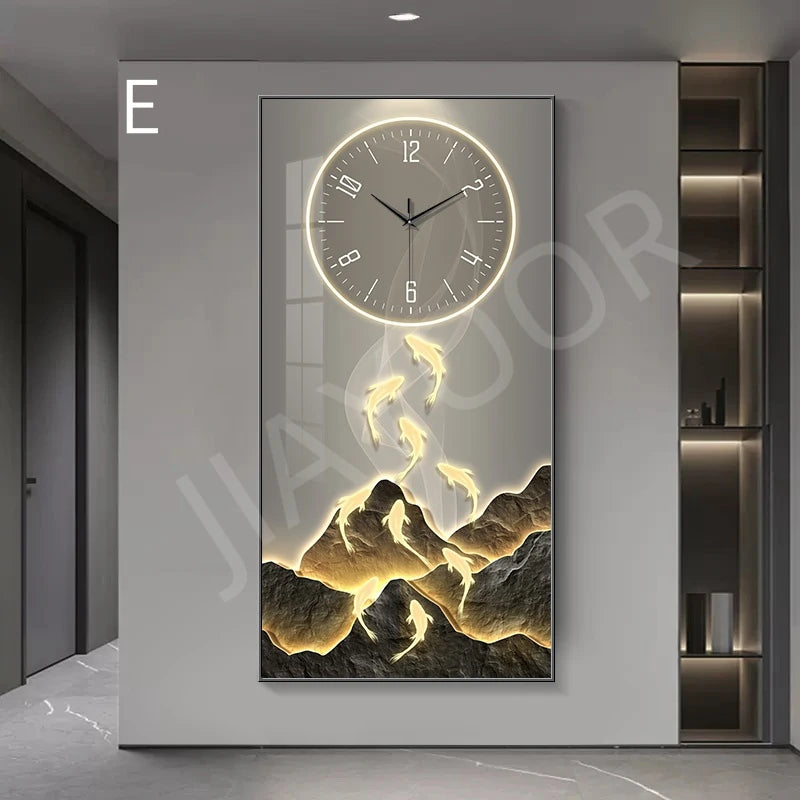 Modern Creative LED Wall Clock Lamps Mural Lighting Corridor Living Room Entrance Staircase Lustre Indoor Home Decoration Lights