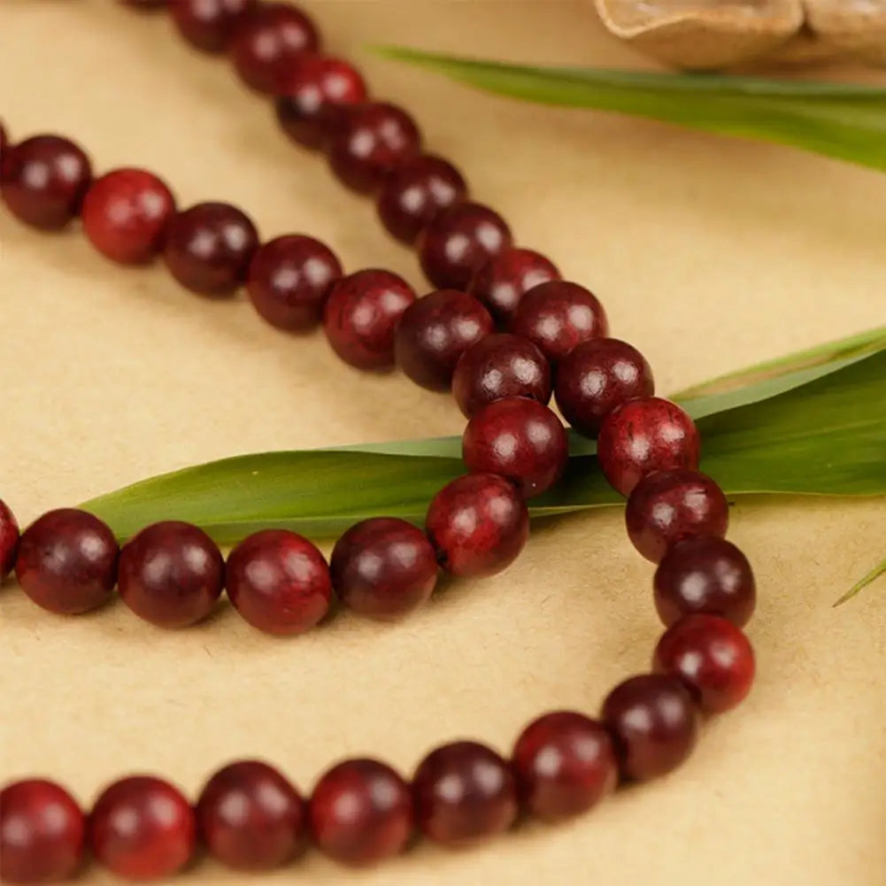 Natural Sandalwood Bracelets Men Buddhist Buddha Meditation Bead Bracelet for Women Prayer 108 Beads Rosary Hanging Decoration