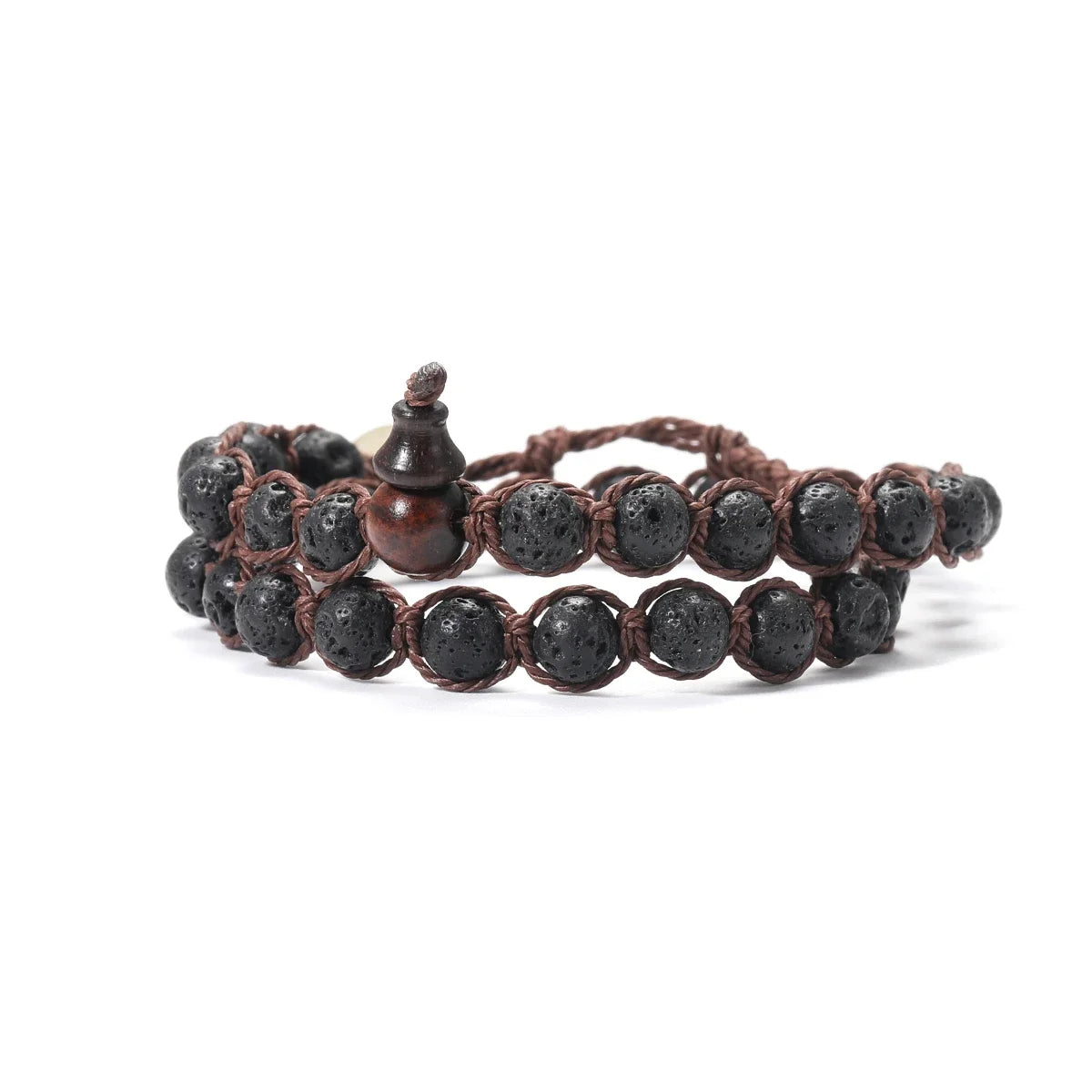 6mm Buddhist Natural Stone Beads Sandalwood Buddha Meditation Rosary Bracelet Women's Men's Gourd Beads Multi-Circle Bracelet