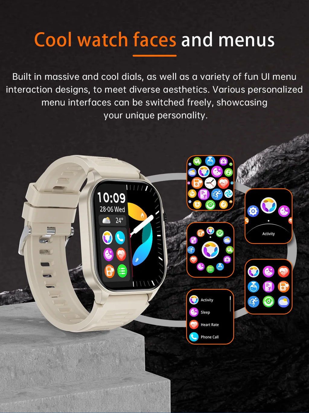 LIGE Smart Watch for Men Women LED Flashlight Full Touch Screen Sport Fitness Watches BT Call Digital Smartwatch Wristwatch New