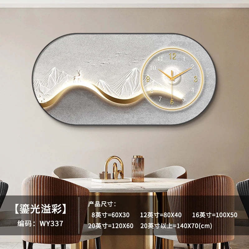 Modern minimalist living room wall clock high-end creative fashion clock restaurant bedroom wall-mounted electronic clock