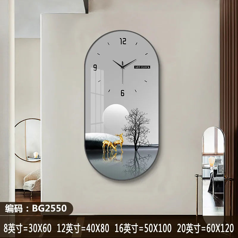 Modern luxury wall clock living room household fashion restaurant decorative painting creative wall hanging silent clock