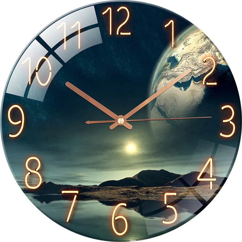 12 inch Modern Silent Wall Clock Non-ticking Silent Digital Wall Clock Silent Movement Without Ticking Living Room Decoration