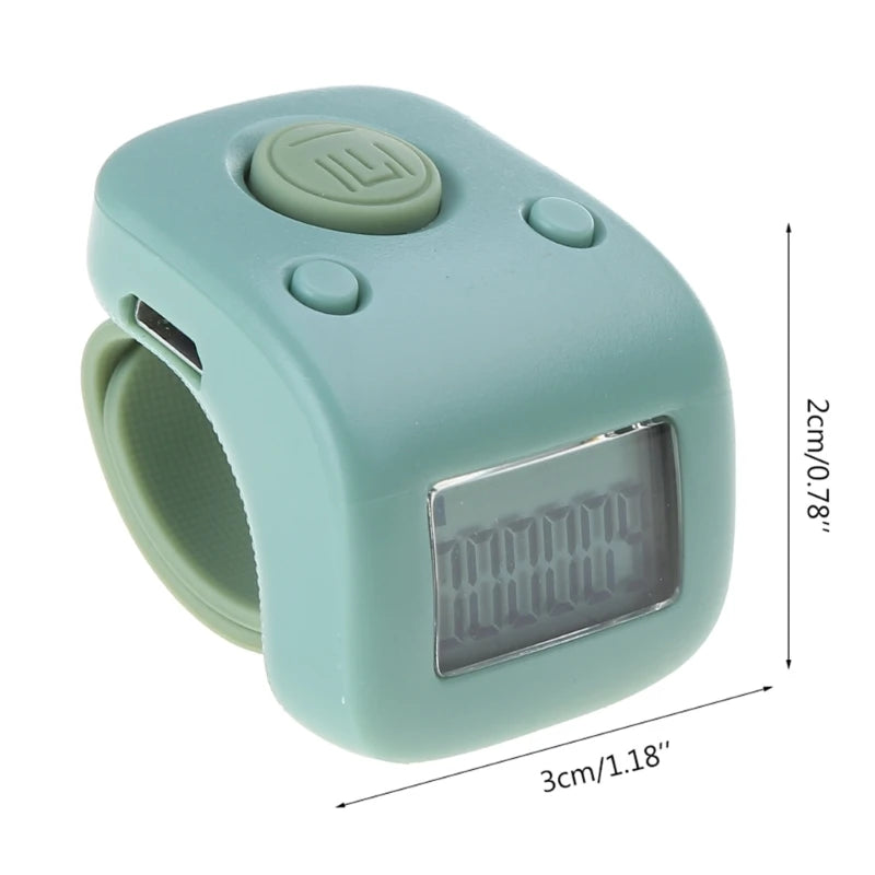 Mini Rechargeable Digital LCD Electronic Finger Ring Hand Tally Counter Six/6 Digit Buddha Beads/Prayer Counter Clicker 6XDD
