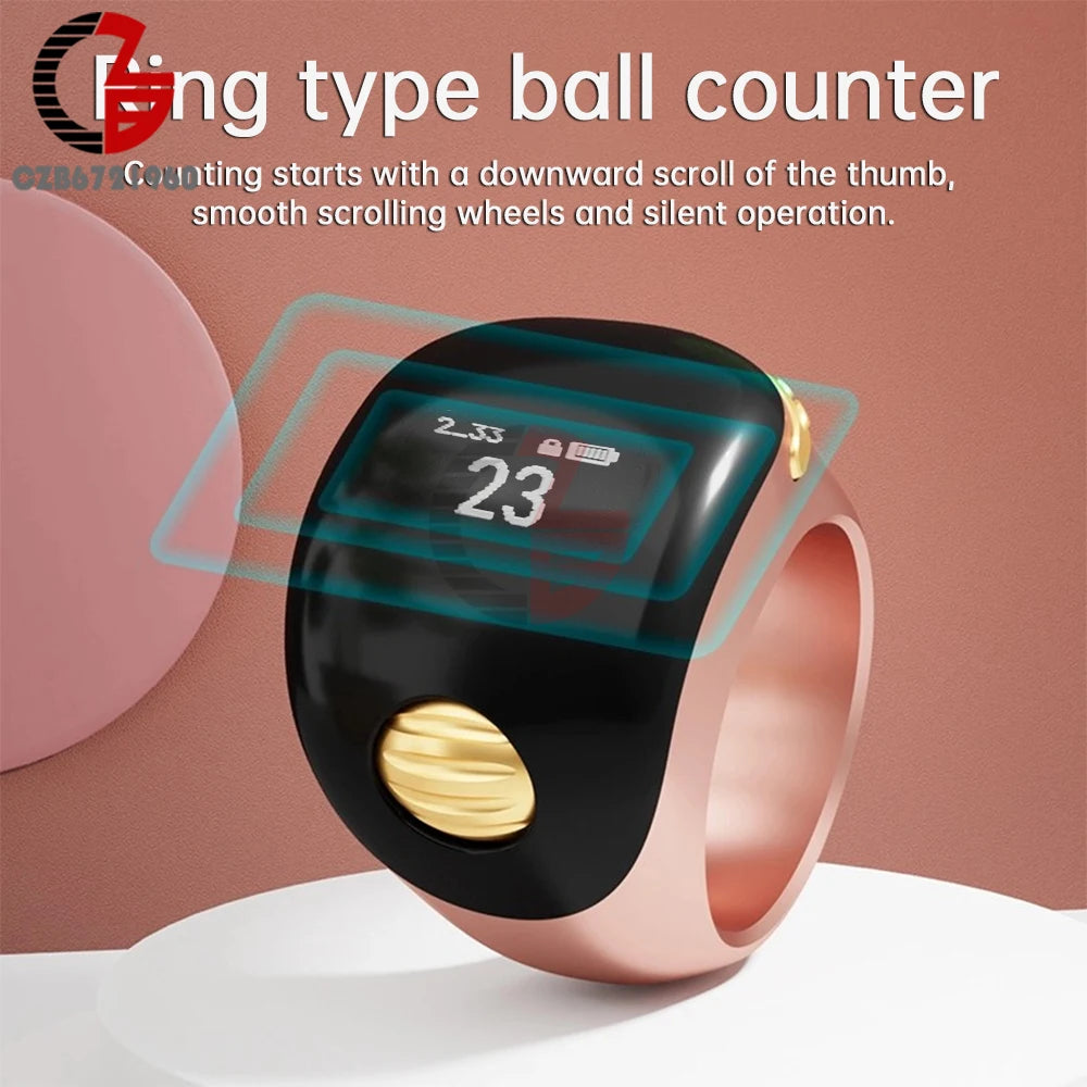 Smart Tasbih Tally Counter Digital Electronic Finger Ring Tally Counter Muslims Tasbeeh Zikr Ring Prayer Time Vibration Reminder