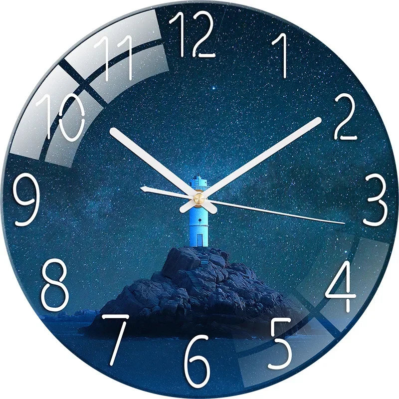 12 inch Modern Silent Wall Clock Non-ticking Silent Digital Wall Clock Silent Movement Without Ticking Living Room Decoration