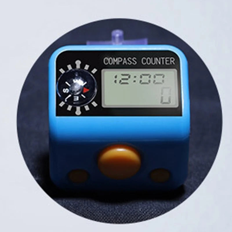 Finger Counter Compass Islamic Tasbih Bead 5 Digital LED Electronic Handheld Tally Counter Clicker Counter Ring