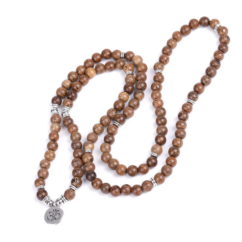 Wood Multi-layer Prayer Beads Bracelet Charm Meditation Yoga Rosary Lucky Wooden Bracelet For Women Men Jewelry Drop shipping