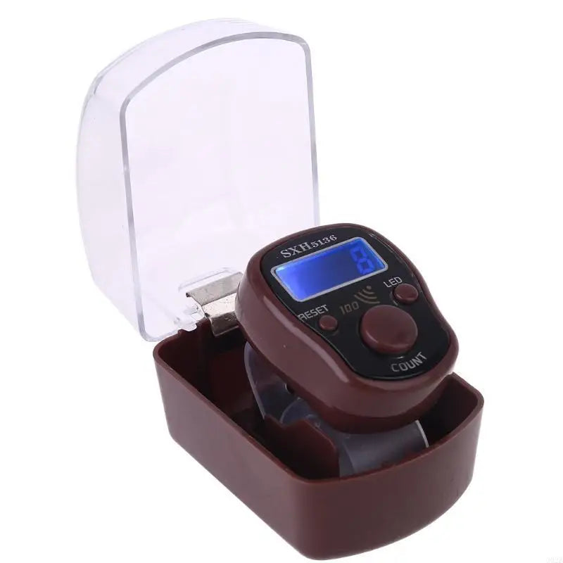 LED Finger Tally Counter Digital Electronic Tasbeeh Counters Lap Track Handheld Clicker with Ring Digits Display Gift