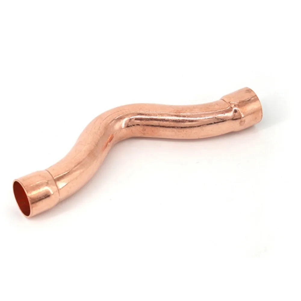 15-35mm Weld Socket End Feed Solder Arch Bridge Bend Bow Pure Copper Pipe Fitting Connector Air-Coniditioning