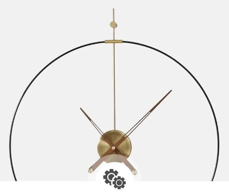 Art Wall Clock Silent Spain Watches Large Living Room Clocks Luxury Minimalist Watch Solid Wood Pointer Home Decoration