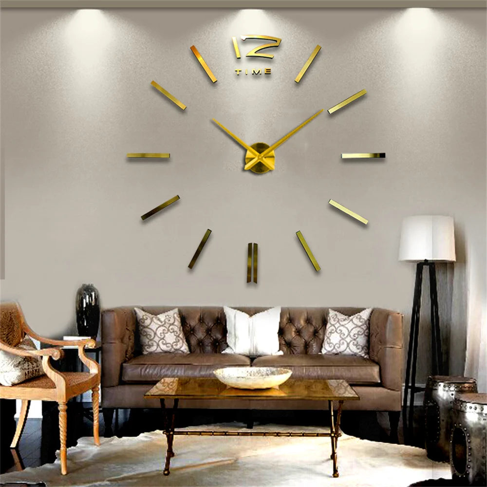 Large 3D Wall Clock Luminous Classic Wall Clocks DIY Digital Clock Wall Watches Stickers Silent Clock for Home Living Room Table