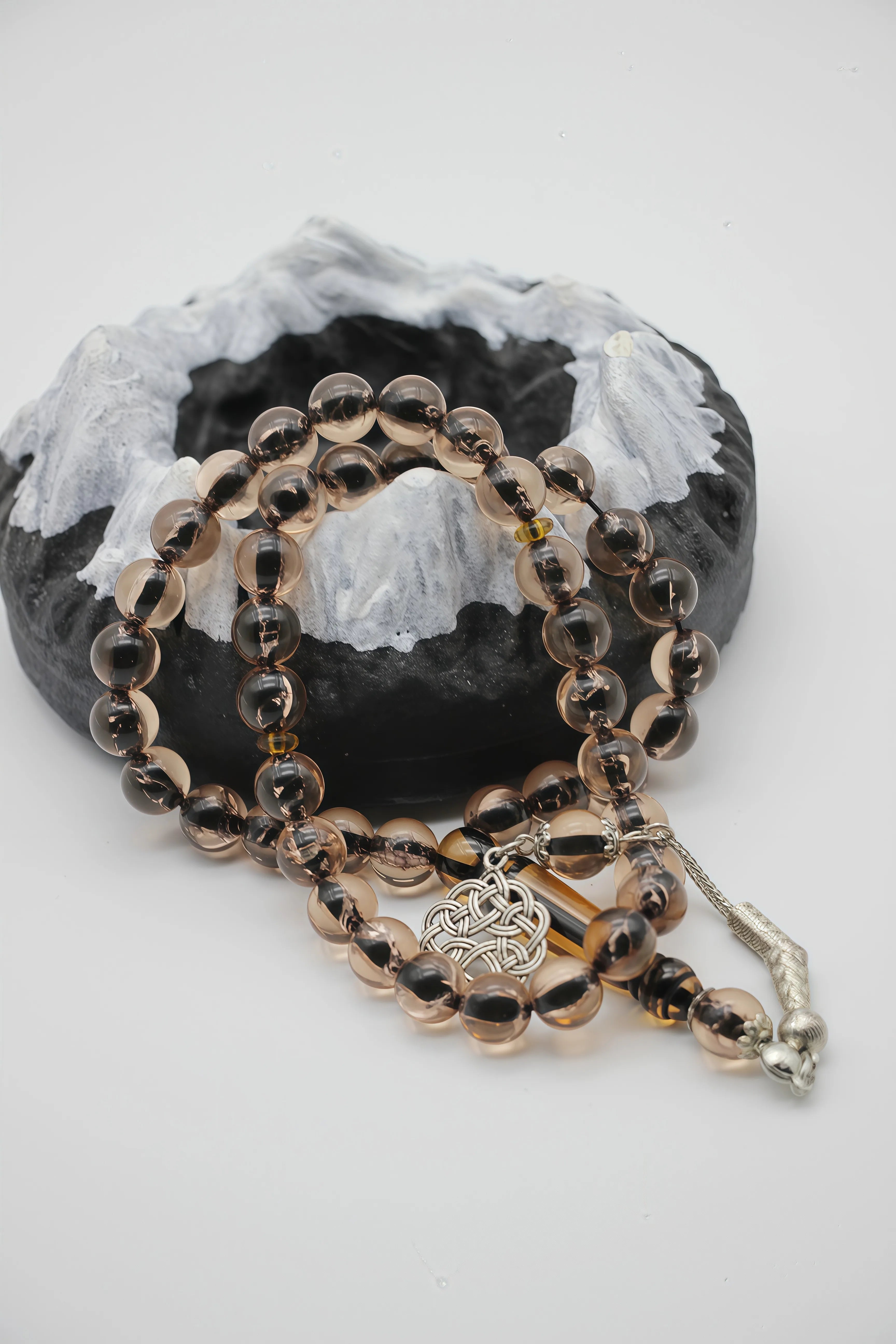 Handmade Glass Tasbih Prayer Beads, Luxury Multicolor Islamic Jewelry for Prayer, Gifting & Collection, Unique Craftsmanship