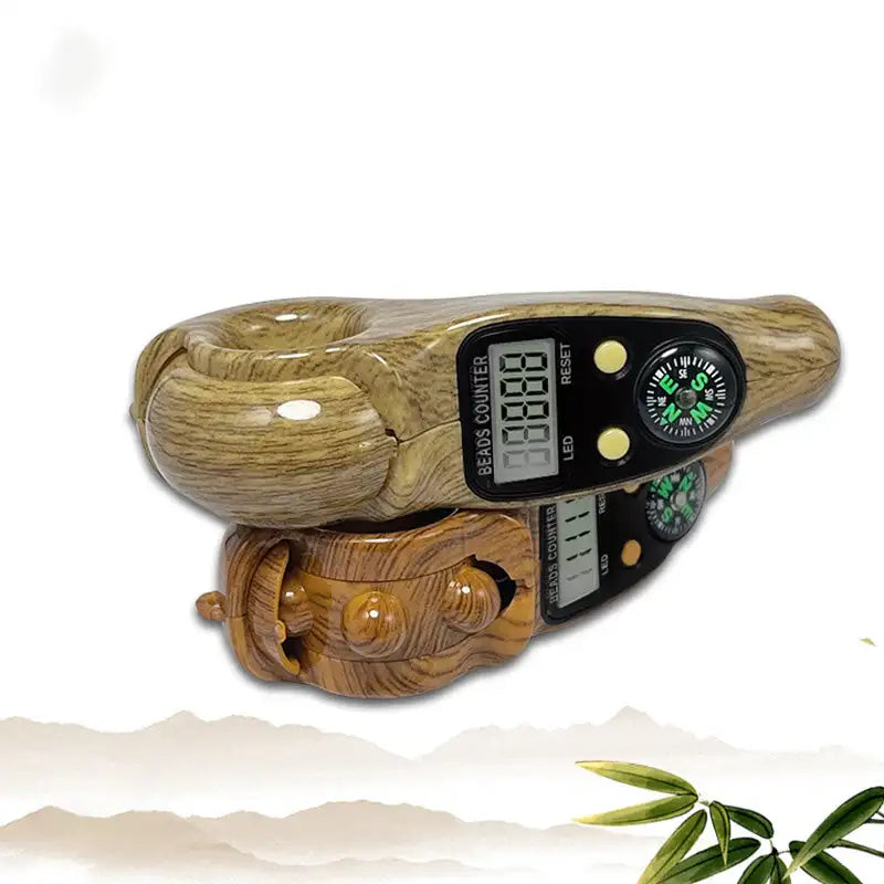 Decompression Handheld Rolling Beads Ring LED Electronic Counter LCD Electric Digital Display Hand Held Compass Counter Tools