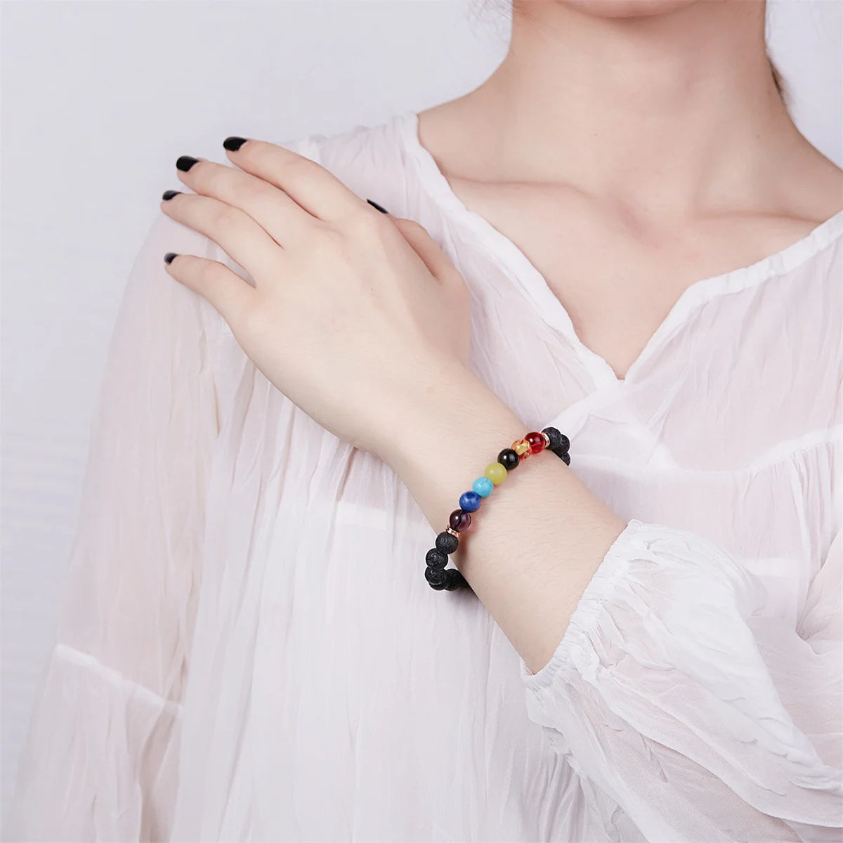 7 Chakra Beads Bracelets Bangles For Women Men Natural Stone Reiki Healing Balance Yoga Bracelet Prayer Meditation Jewelry Gift