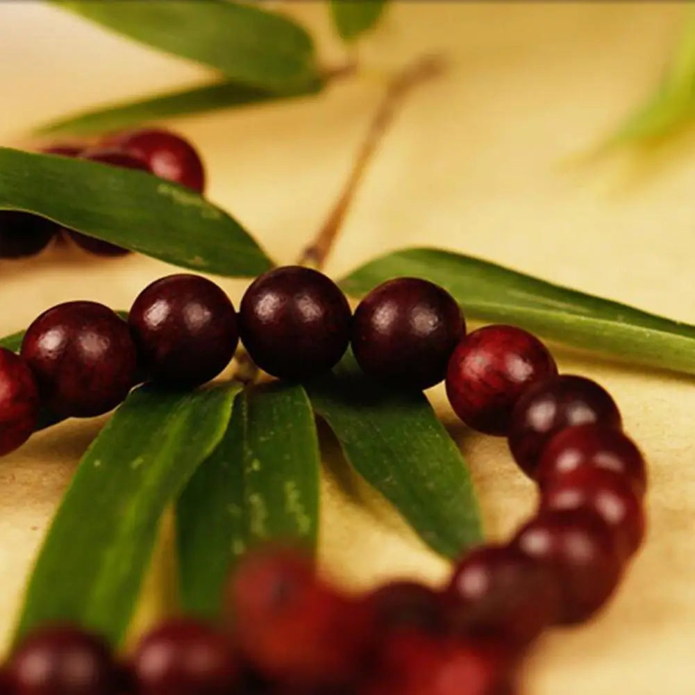 Natural Sandalwood Bracelets Men Buddhist Buddha Meditation Bead Bracelet for Women Prayer 108 Beads Rosary Hanging Decoration