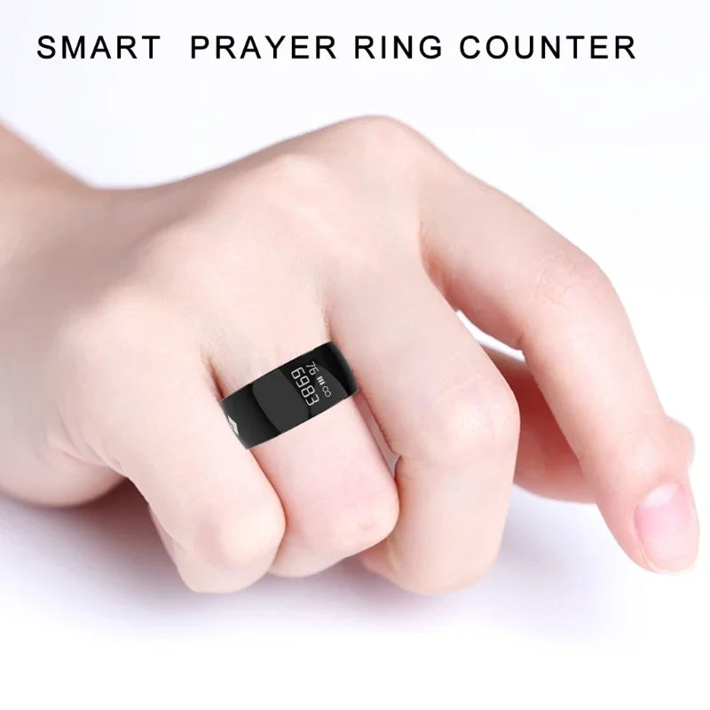 Intelligent Counter Rings, Water Resistant with App Synchronized Automatic Prayer Tally Fit for Muslims Islamic Devotees