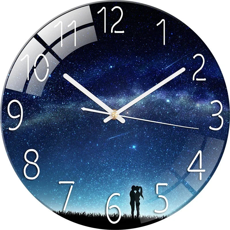 12 inch Modern Silent Wall Clock Non-ticking Silent Digital Wall Clock Silent Movement Without Ticking Living Room Decoration