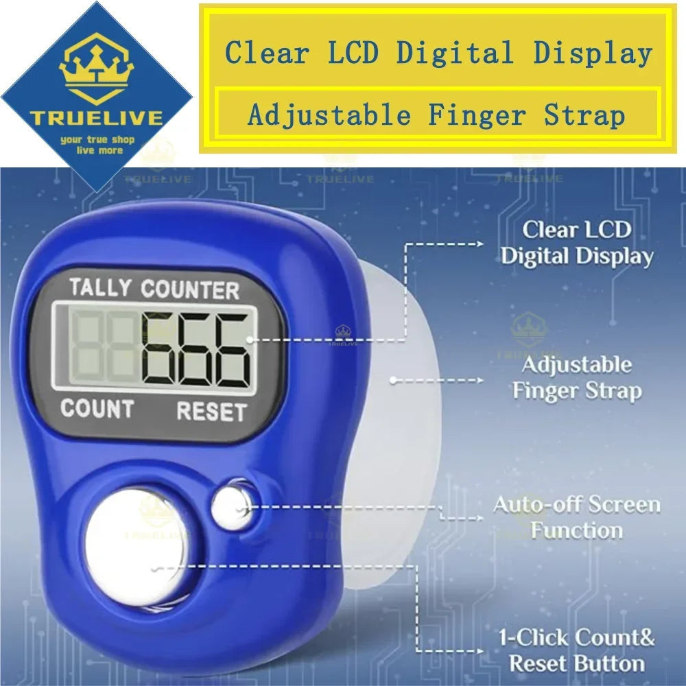 5/3/1PCS Mini Electronic Finger Counter Hand Tally Clicker Counter Ring Digital Counters Knitting Row Counter Stroke Contador