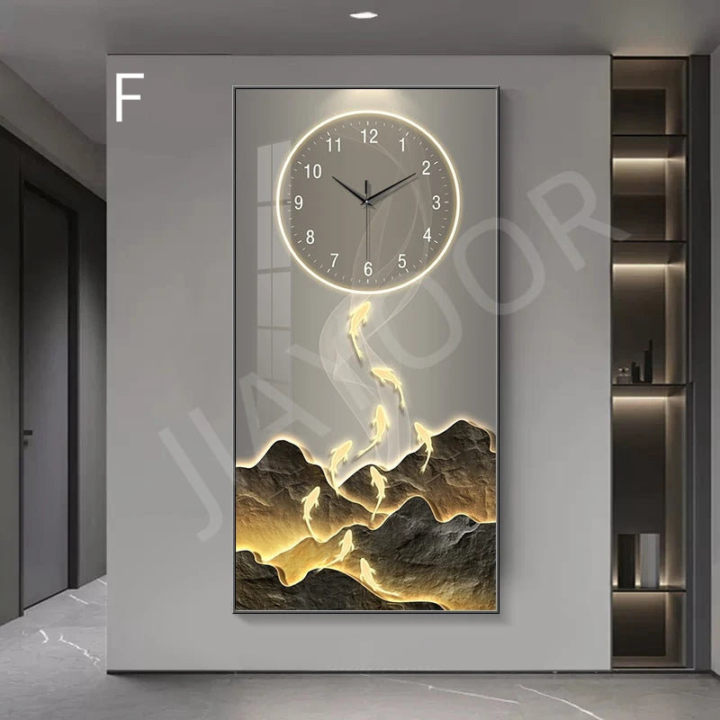 Modern Creative LED Wall Clock Lamps Mural Lighting Corridor Living Room Entrance Staircase Lustre Indoor Home Decoration Lights
