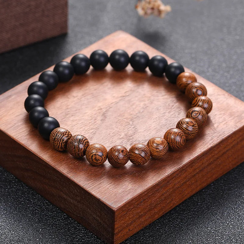 Wood Multi-layer Prayer Beads Bracelet Charm Meditation Yoga Rosary Lucky Wooden Bracelet For Women Men Jewelry Drop shipping