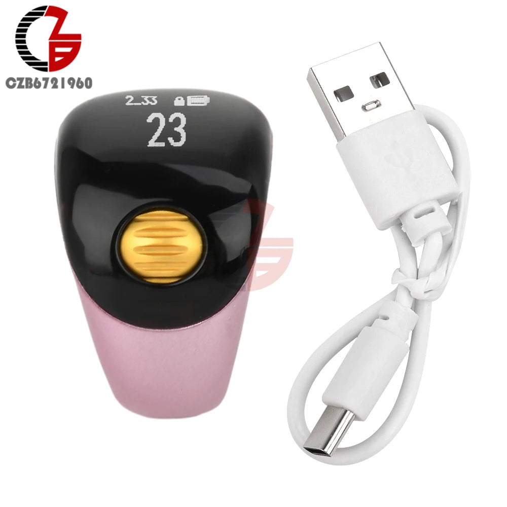 Smart Tasbih Tally Counter Digital Electronic Finger Ring Tally Counter Muslims Tasbeeh Zikr Ring Prayer Time Vibration Reminder