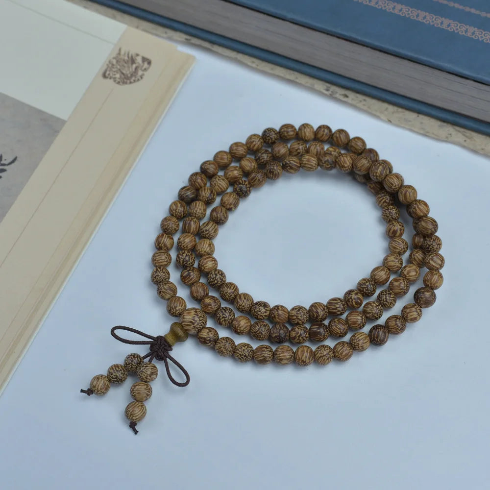 Vietnamese Nha Trang White Kynam Agarwood Bracelet Old-Style Beads Double-Circle Sinkable Rosary With Natural Fragrance Unisex