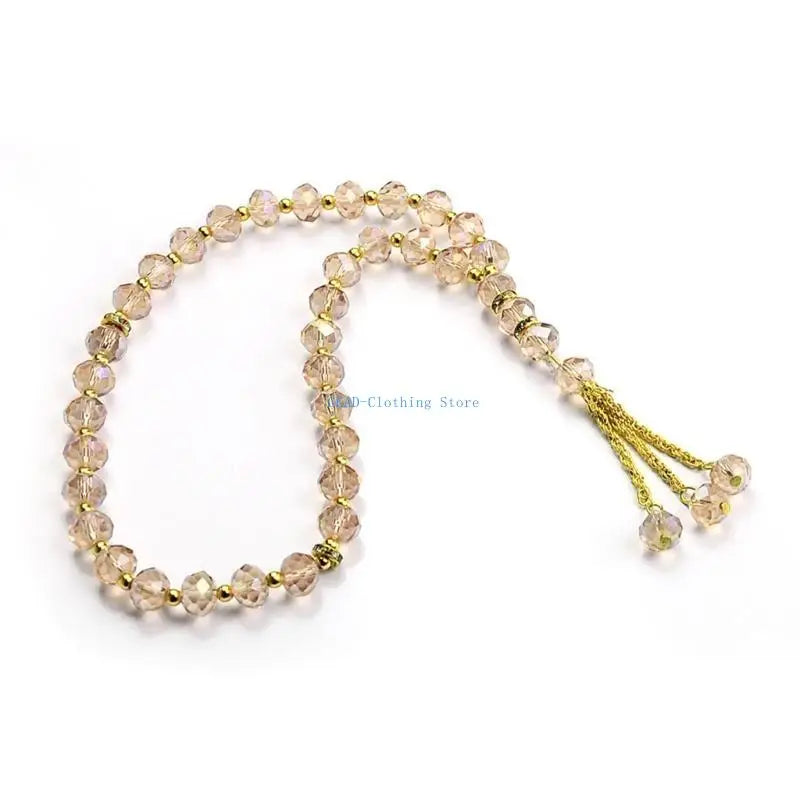 N0PE 33-Beads Tasbih Prayer Rosary Beads Bracelet Eid Muslim Festival Beads Bracelet Fashion Islamic Jewelry Party Favor
