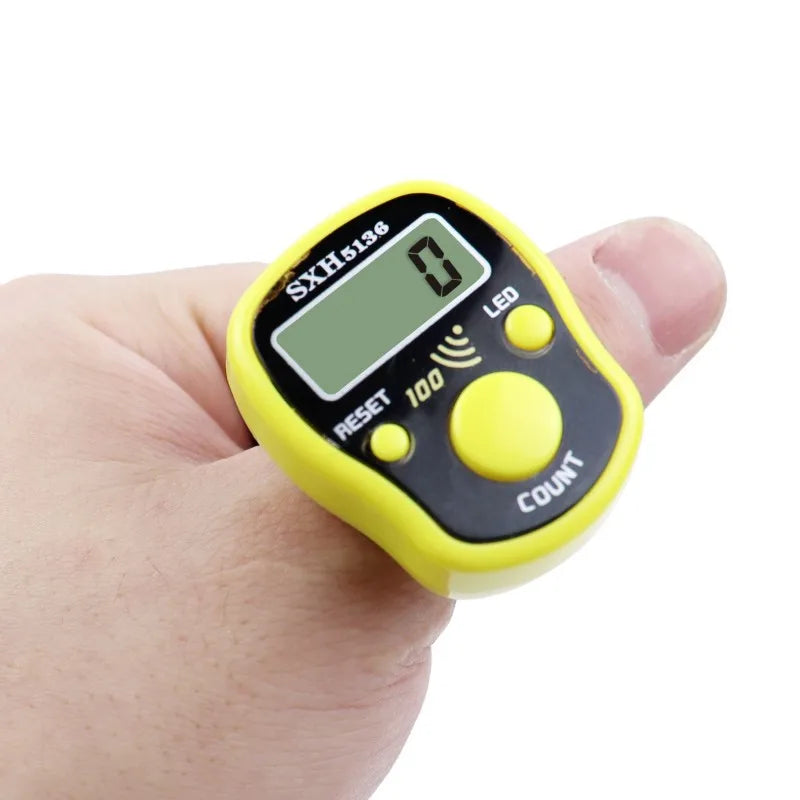 12/1pcs Ring Counter Portable Electronic Counter Manual Key Counter Mini Handheld Counter (Assorted Colors)
