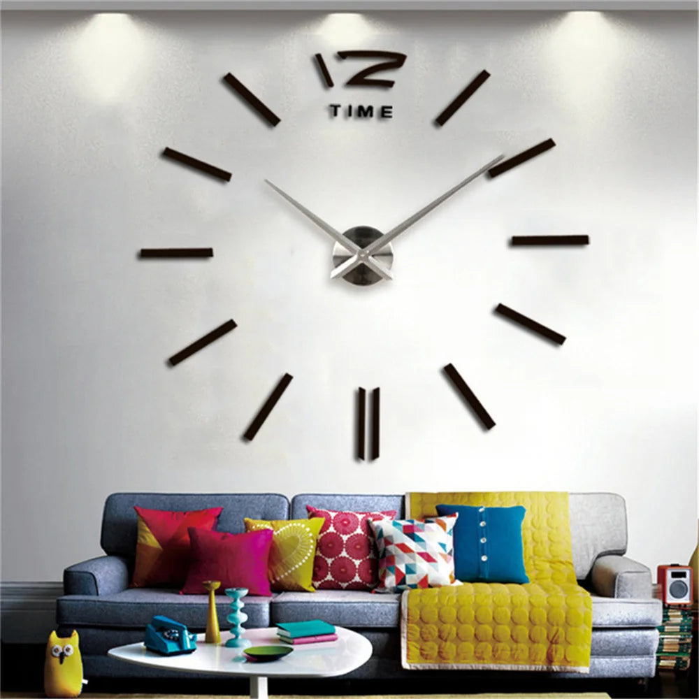 Large 3D Wall Clock Luminous Classic Wall Clocks DIY Digital Clock Wall Watches Stickers Silent Clock for Home Living Room Table