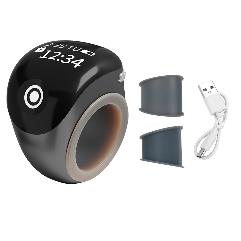 S8pro Digital Counter With OLED Dispaly Screen Finger Counters Type-C 120mah Charging Battery Smart Ring Touch Tally Counter