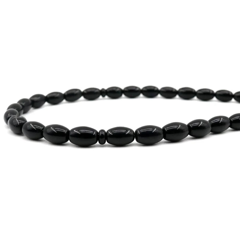 8*12mm Size Oval Natural Agate Tasbih  Muslim Gemstone Prayer Beads  Misbaha Islamic Rosary arabic Fashion Eid ramadan Gifts