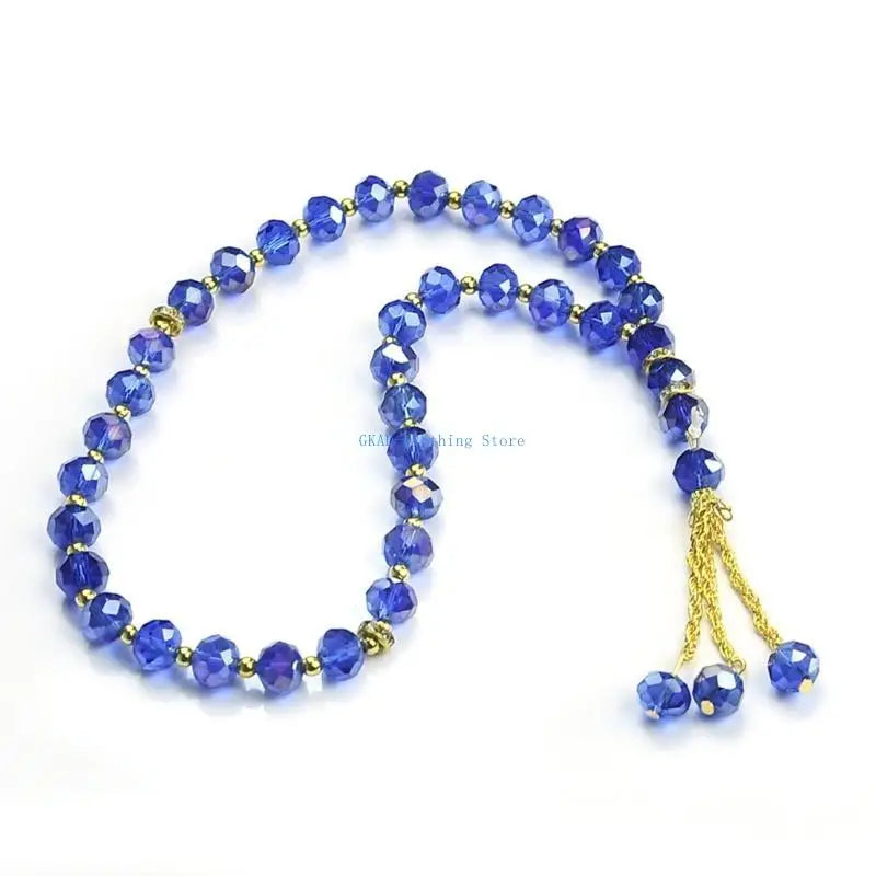 N0PE 33-Beads Tasbih Prayer Rosary Beads Bracelet Eid Muslim Festival Beads Bracelet Fashion Islamic Jewelry Party Favor