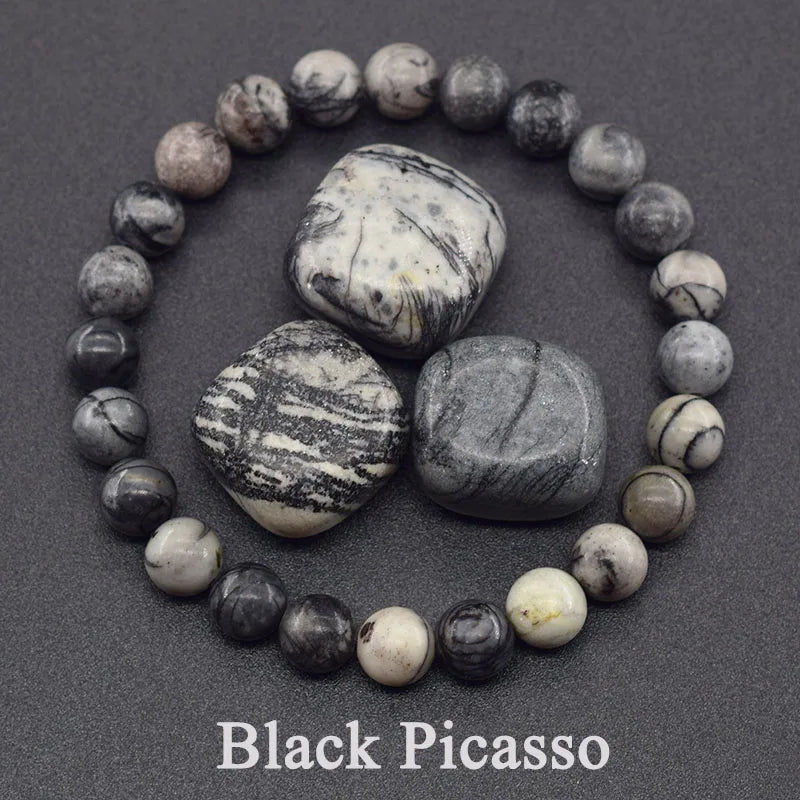 Fashion Indian Agate Beaded Women Bracelet Made of Natrual Stone Tourmaline Color Crystal Bracelet Energy Healing Yoga Jewelry