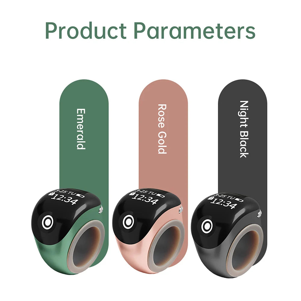 S8pro Digital Counter With OLED Dispaly Screen Finger Counters Type-C 120mah Charging Battery Smart Ring Touch Tally Counter