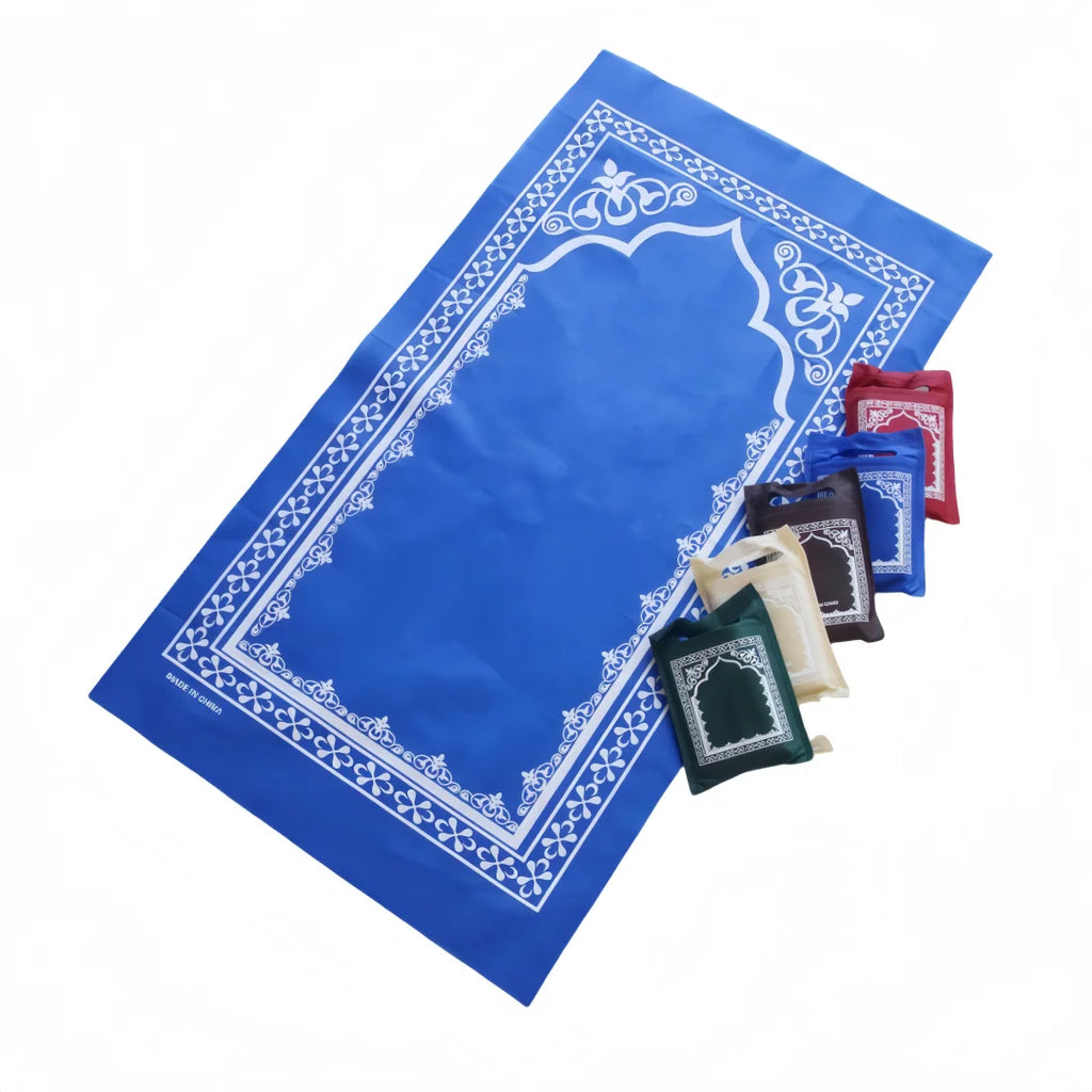 Muslim Portable Prayer Rug Travel  Rainproof Fabric  Prayer Rug Islam Worship Prayer Mat Pocket Pilgrimage Rug