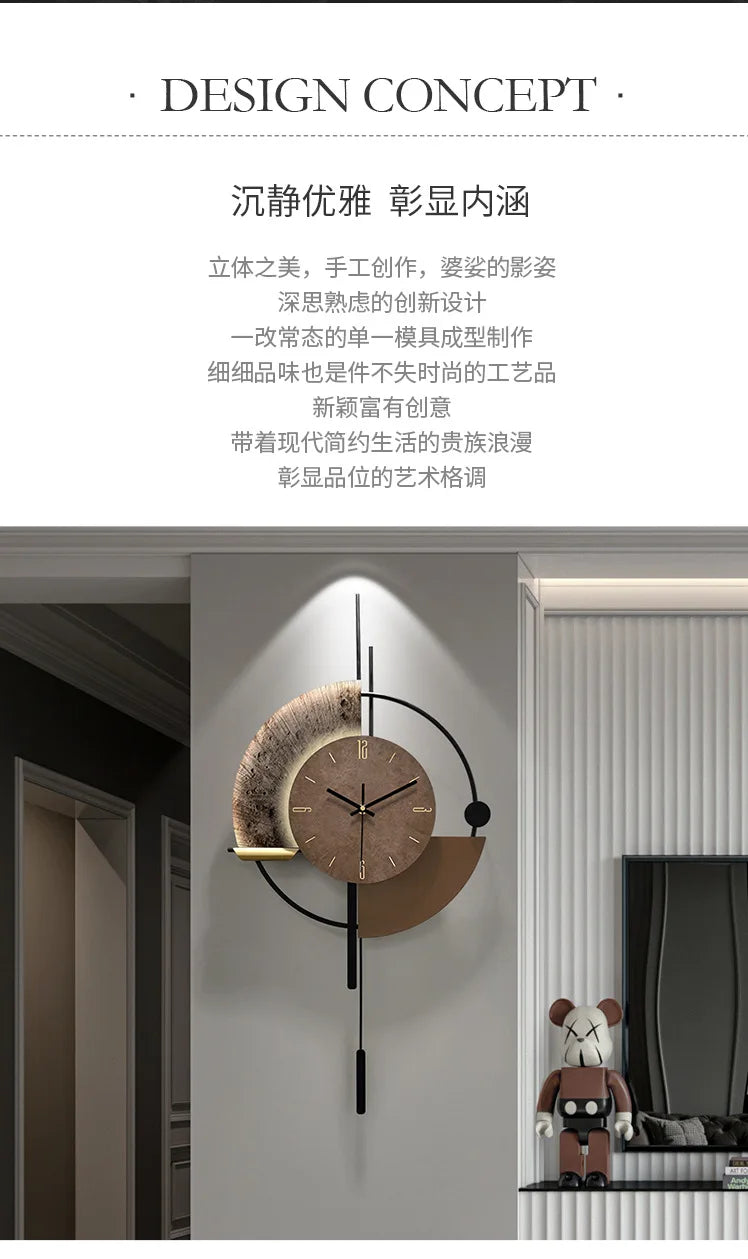Being an artist of life, modern minimalist voice controlled luminous wall clock