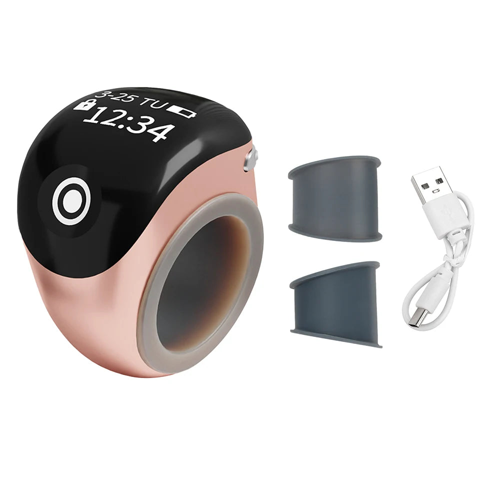 S8pro Digital Counter With OLED Dispaly Screen Finger Counters Type-C 120mah Charging Battery Smart Ring Touch Tally Counter