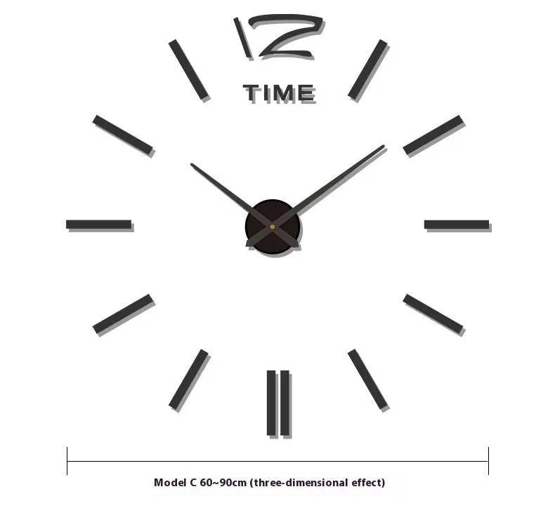 Large 3D Wall Clock Luminous Classic Wall Clocks DIY Digital Clock Wall Watches Stickers Silent Clock for Home Living Room Table