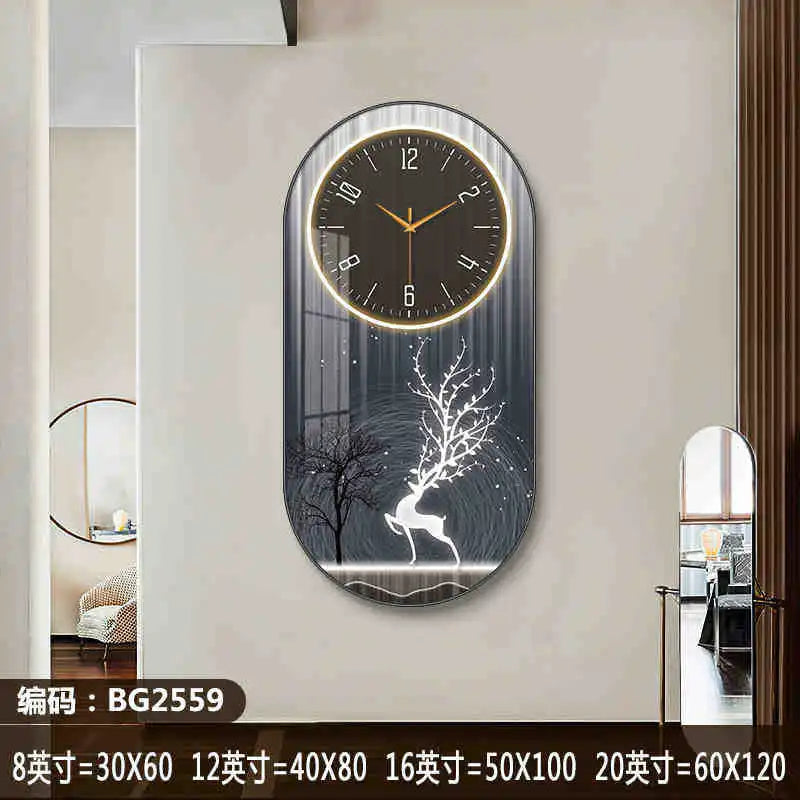 Nordic luxury Wall Clock Living Room Household Fashion Restaurant Decorative Painting Creative Wall Hanging Silent Clock