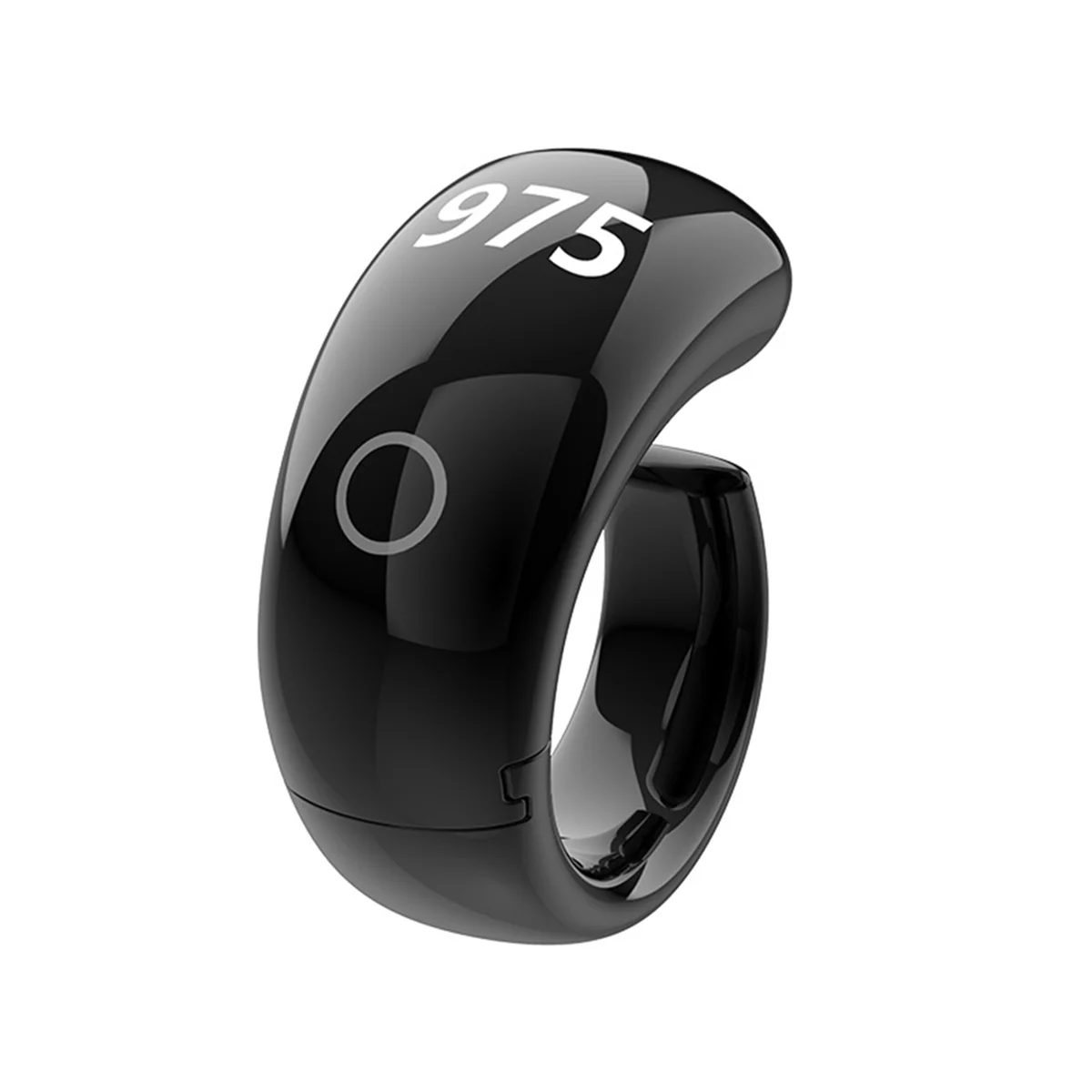 B67A Multifunction Digital Counting Rings App Control Tasbih Faith Rings for Spiritual Practices and Daily Prayer Black