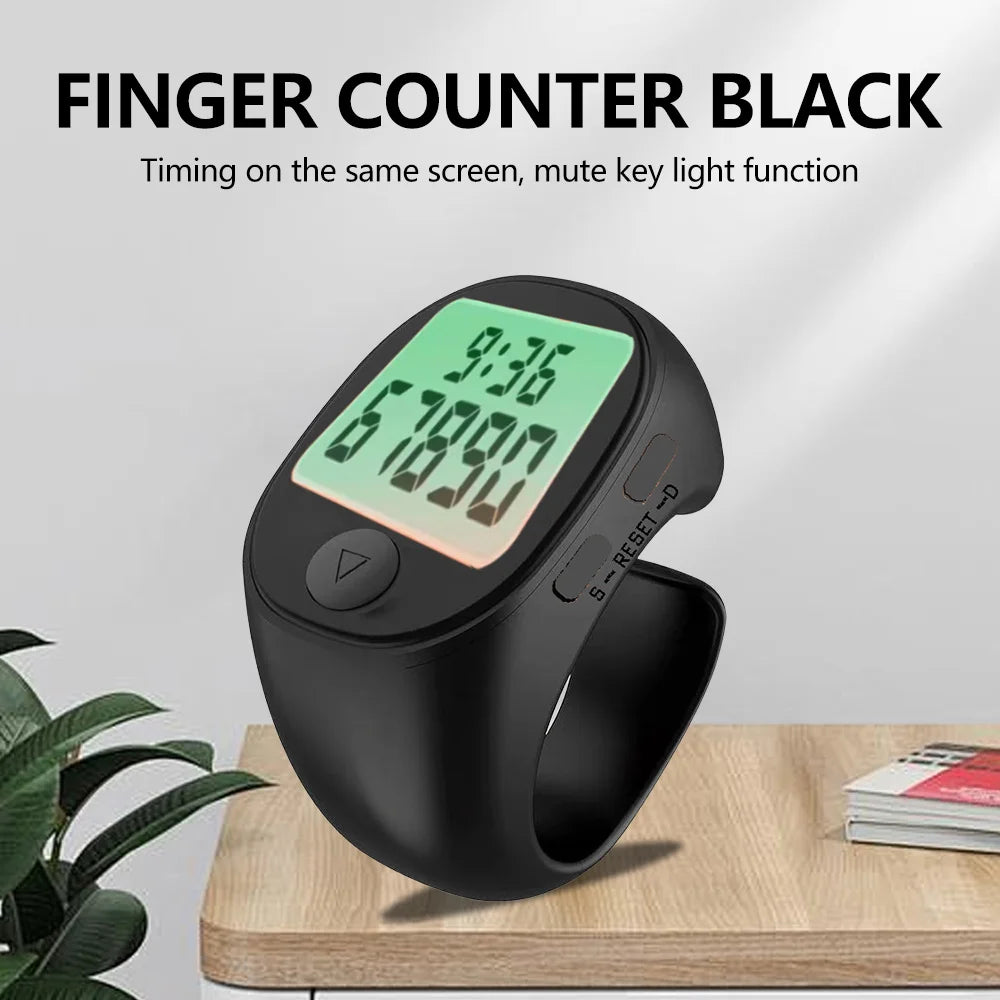 NEW Smart Zikr Ring Praise Tasbih Tally Electronic Digital Counter for Muslims Prayer Time Vibration Reminder Waterproof