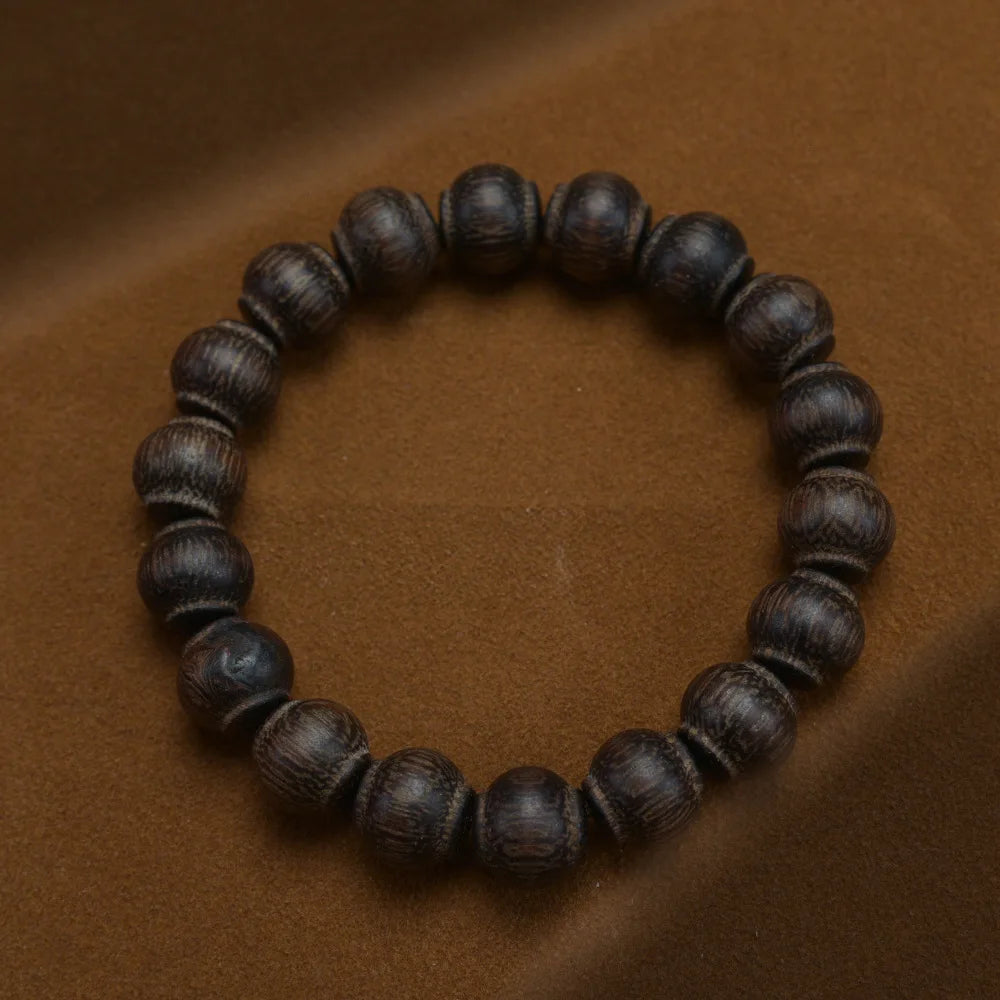 Vietnamese Nha Trang White Kynam Agarwood Bracelet Old-Style Beads Double-Circle Sinkable Rosary With Natural Fragrance Unisex